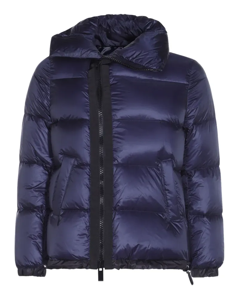 Sacai Wattierte Jacke mit asymmetrischem Reißverschluss - Blau Blau