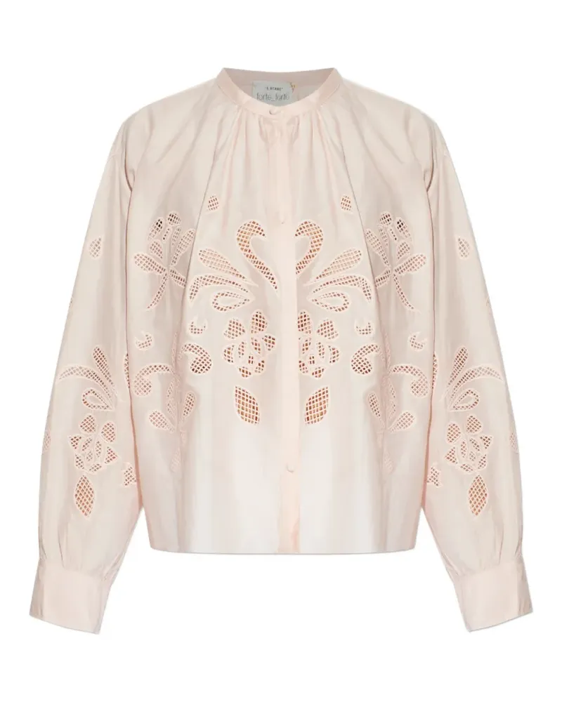 forte_forte Bluse mit Stickerei - Rosa Rosa