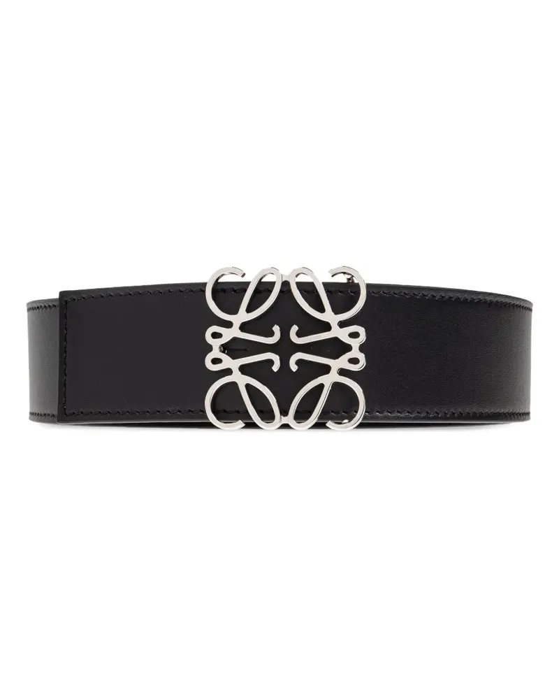 Loewe Gürtel mit Anagram-Schnalle - Schwarz Schwarz