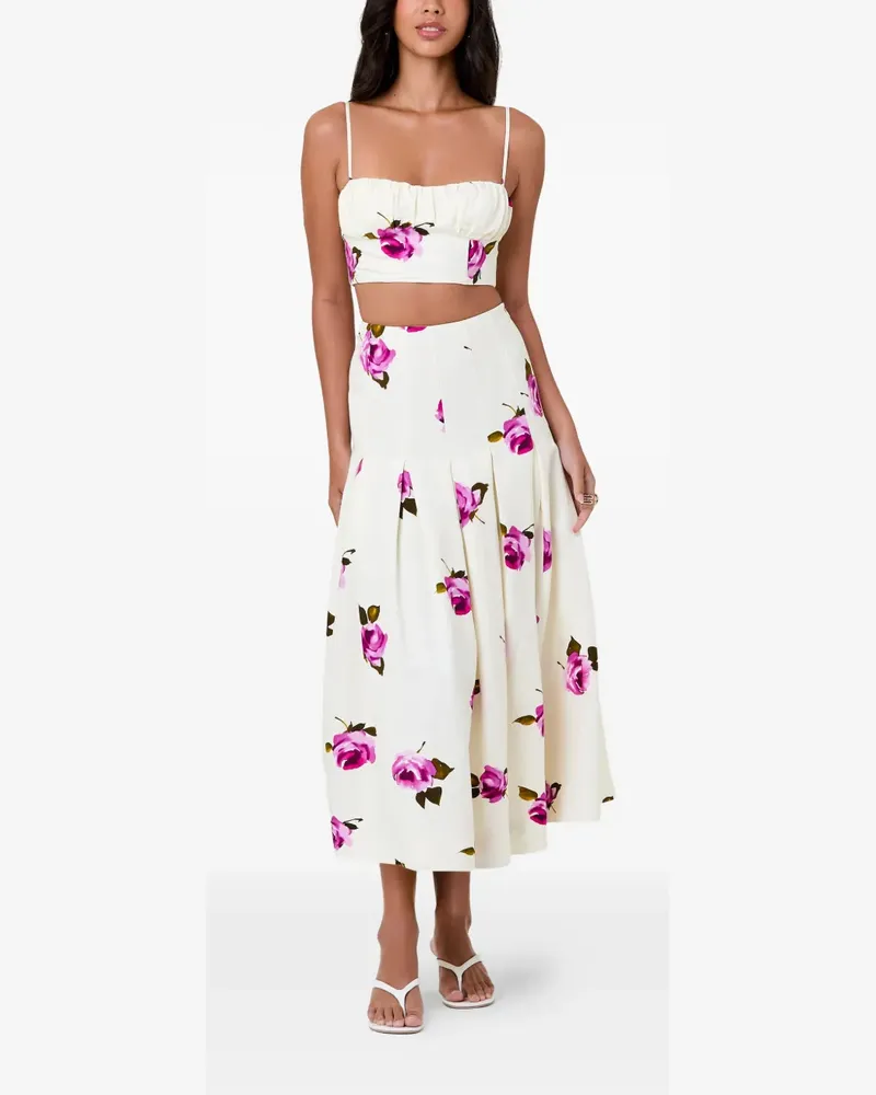 NICHOLAS Jordana pleated-waist skirt - Nude Nude