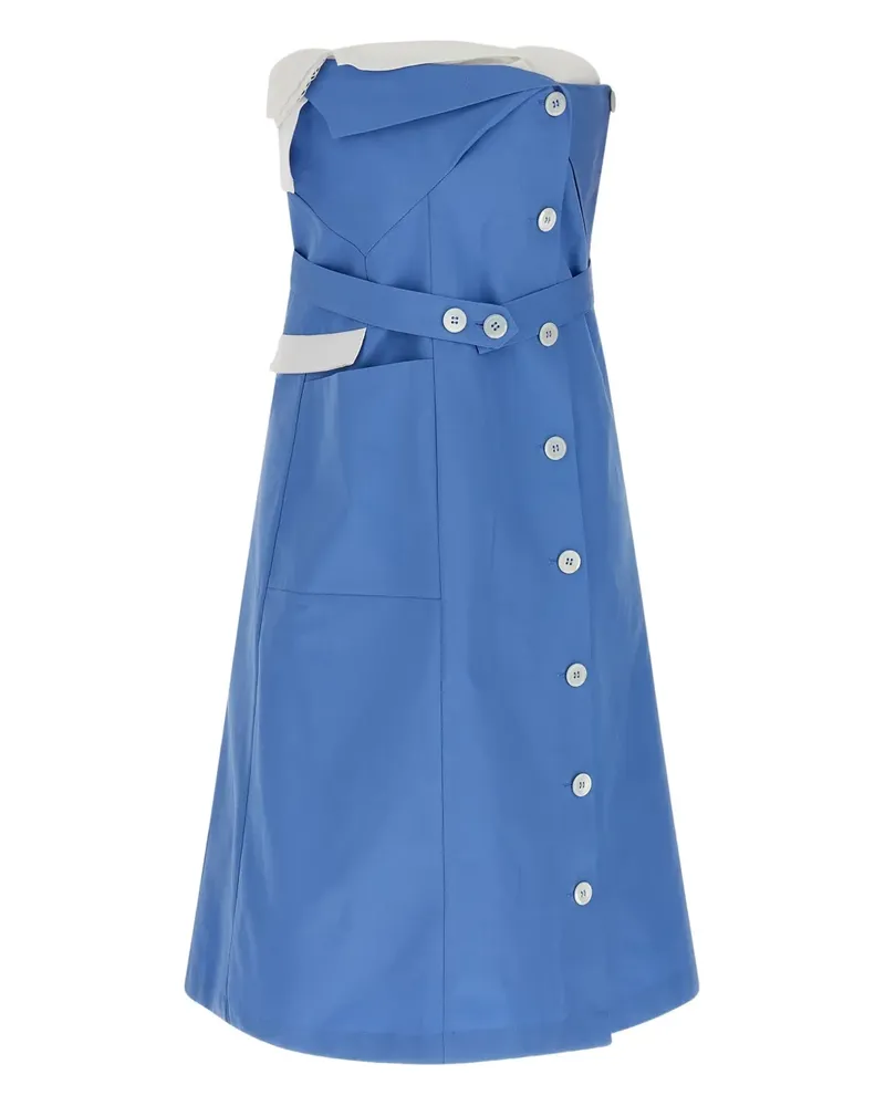 Miu Miu Schulterfreies Midikleid - Blau Blau