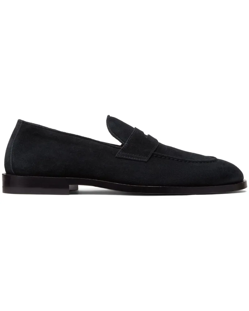 Brunello Cucinelli Penny-Loafer aus Wildleder - Schwarz Schwarz
