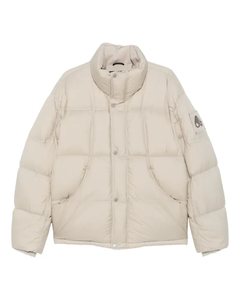 Moose Knuckles Everest quilted logo-patch puffer jacket - Grau Grau