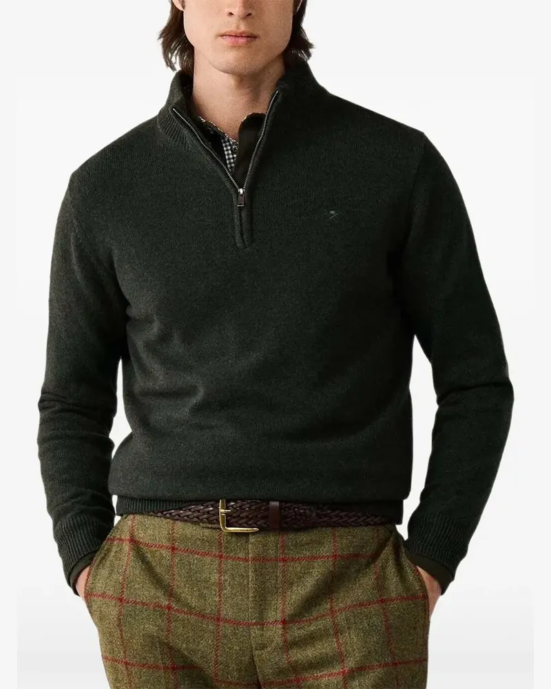 Hackett Pullover mit kurzem Reißverschluss - Grün Grün