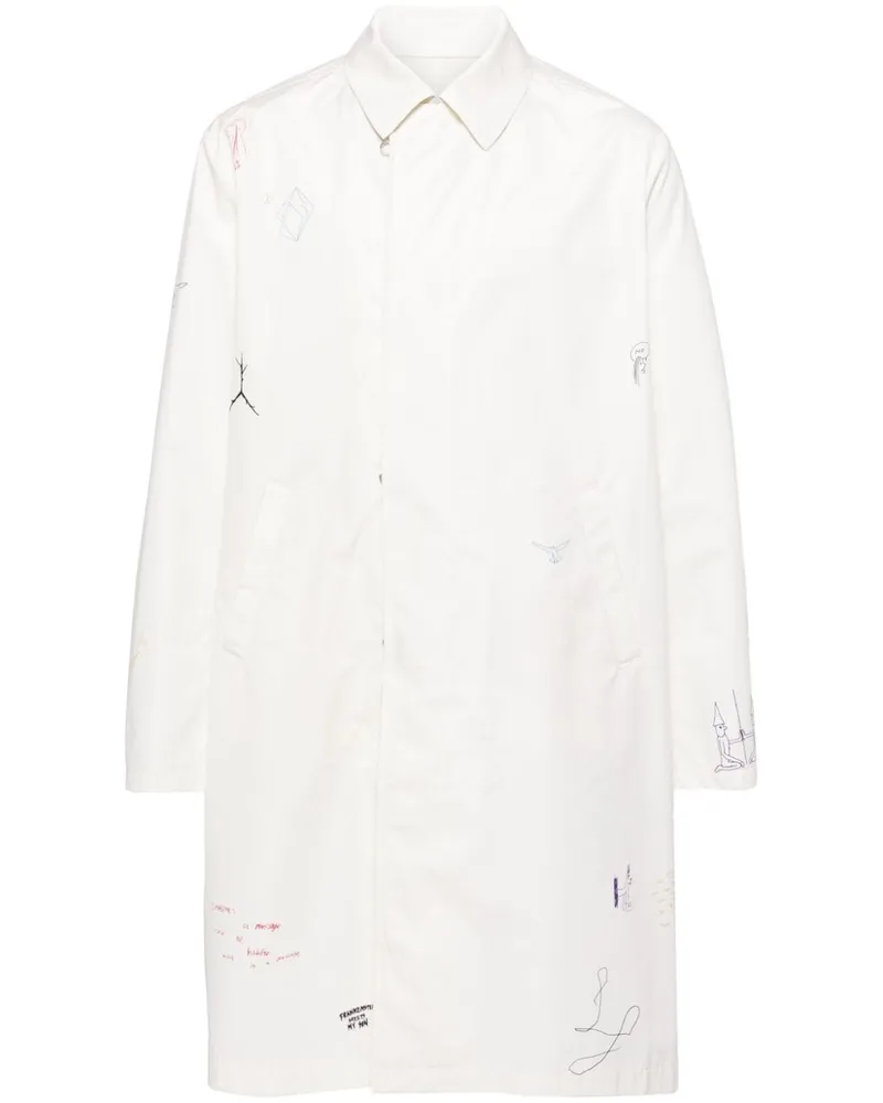 Undercover Mantel mit Print - Weiß Weiß