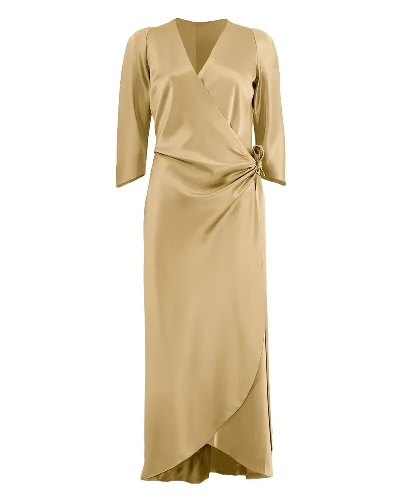 Peter Cohen Kleid in Wickloptik - Gold Gold