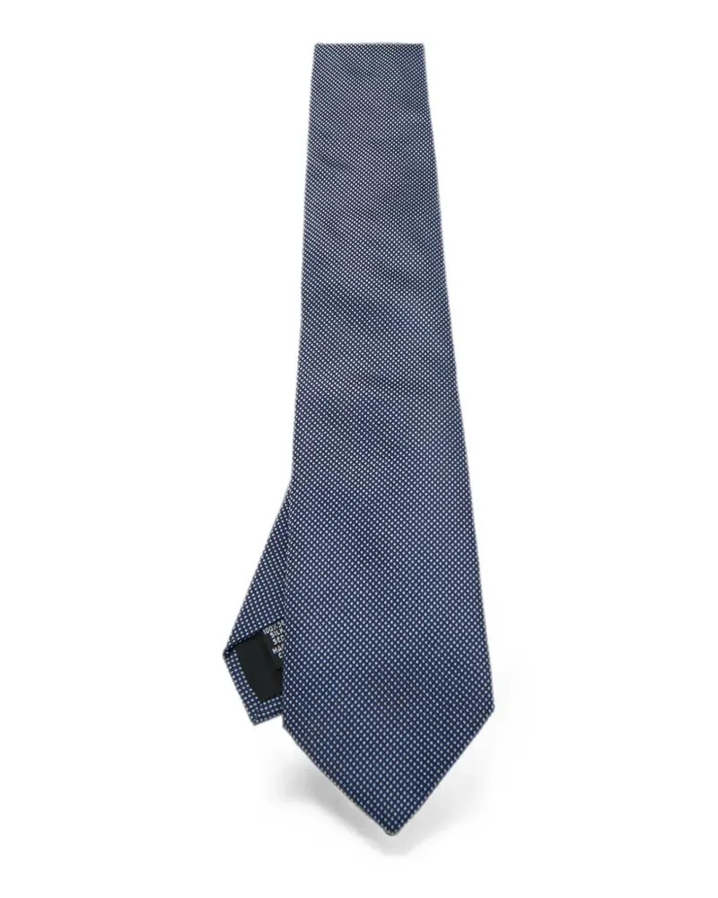 HUGO BOSS patterned silk tie - Blau Blau