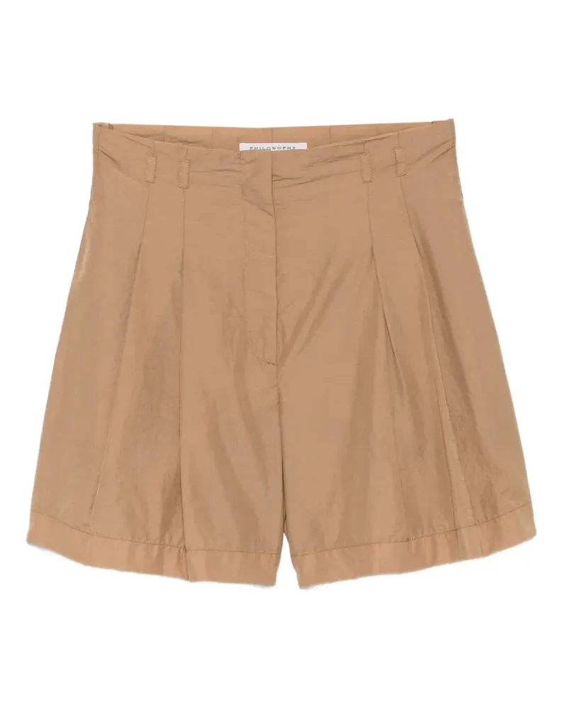 Philosophy Di Lorenzo Serafini Hoch sitzende Bundfaltenshorts - Nude Nude