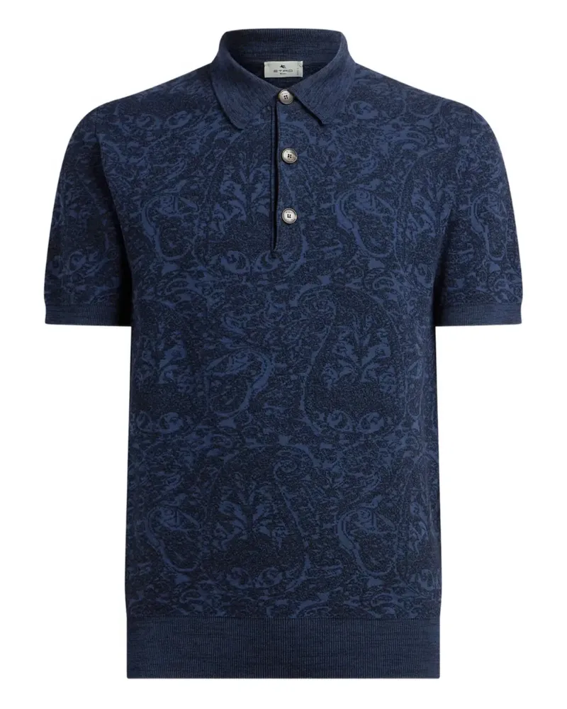 Etro Poloshirt mit Paisleymuster - Blau Blau