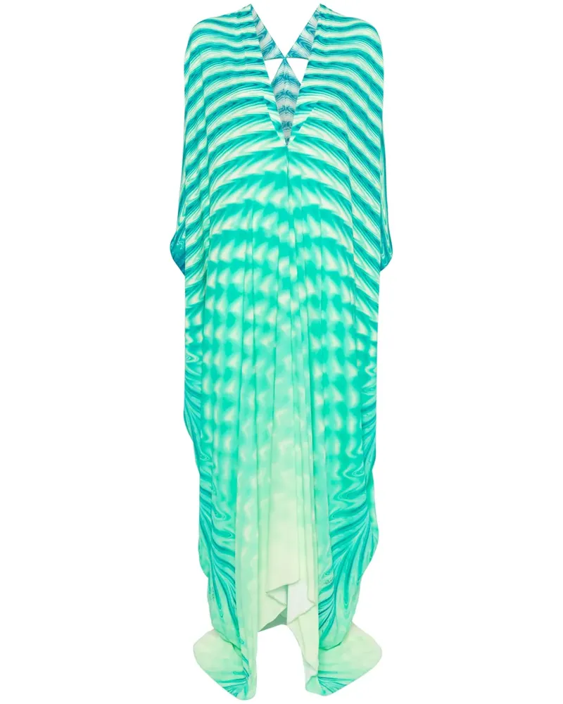 Roberto Cavalli Kleid mit Zickzackmuster - Grün Grün