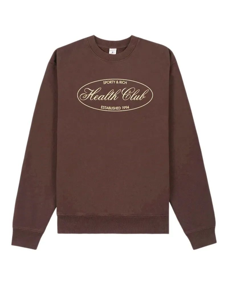SPORTY & RICH Sweatshirt mit grafischem Print - Braun Braun