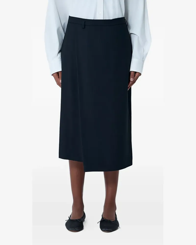 The Row asymmetrical midi skirt - Schwarz Schwarz