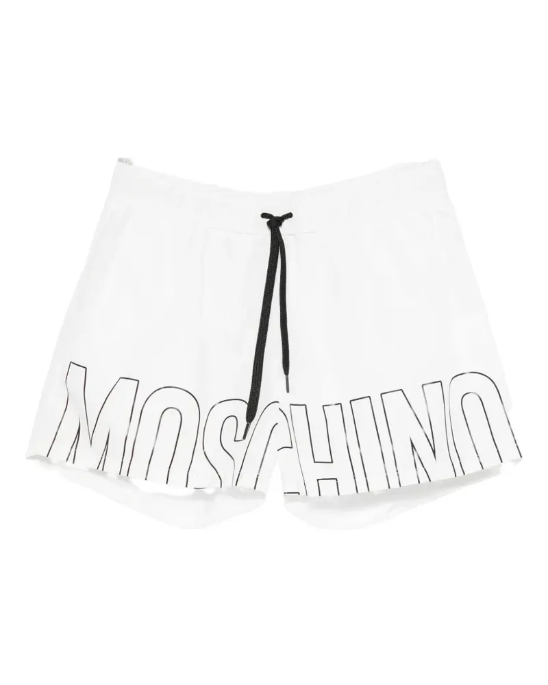 Moschino logo-print swim shorts - Weiß Weiß