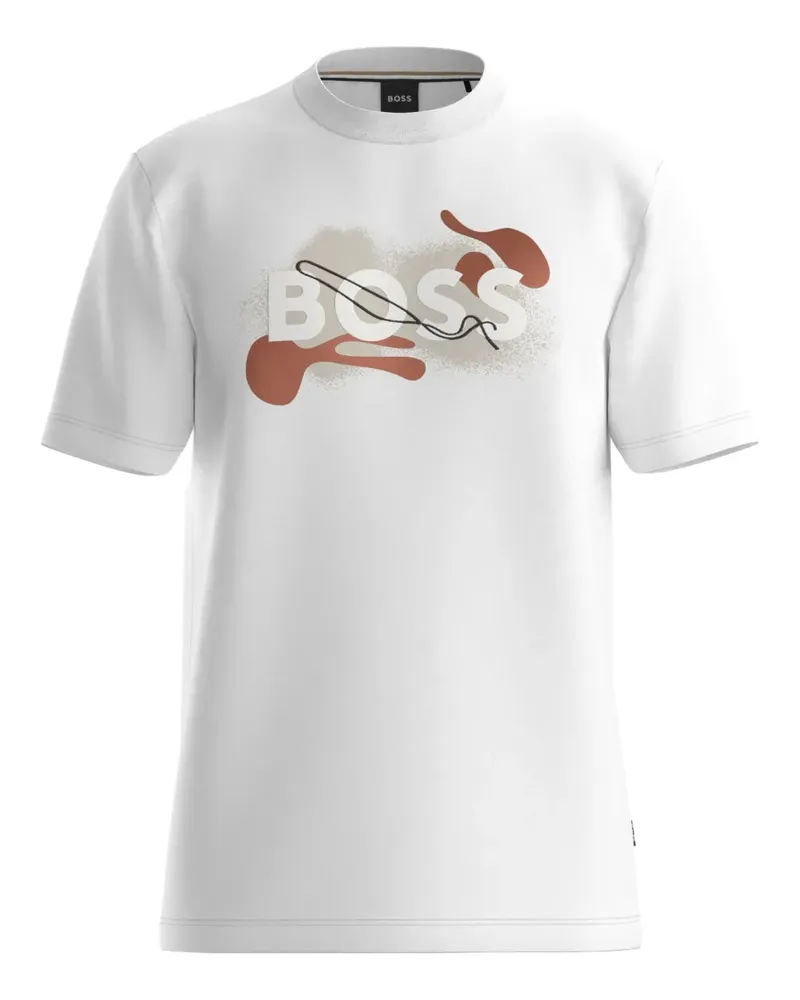 HUGO BOSS T-Shirt mit Logo-Print - Weiß Weiß