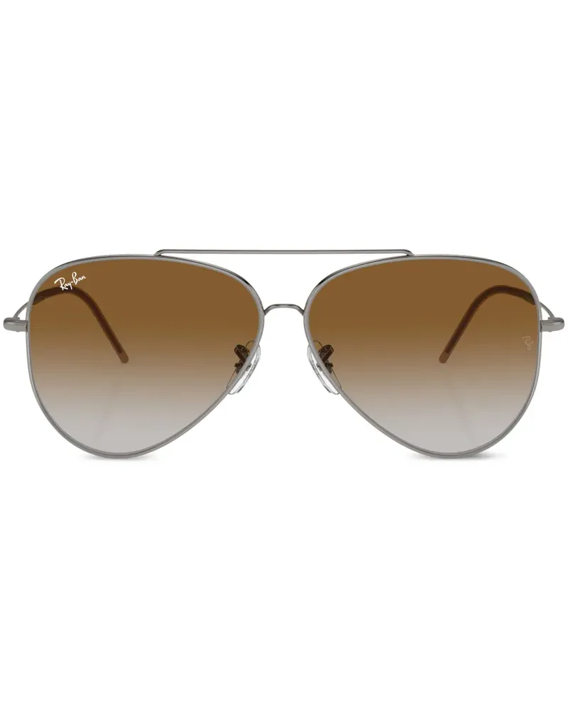 Ray Ban Aviator Reverse Pilotenbrille mit Farbverlauf - Braun Braun