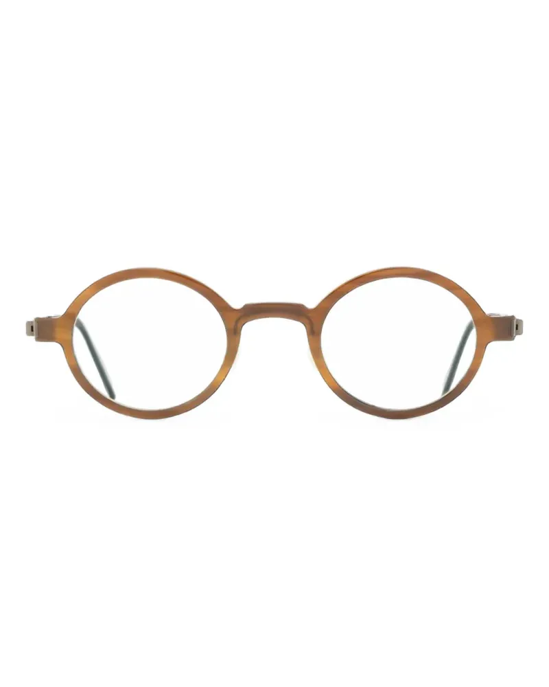 Lindberg Brille mit rundem Gestell - Braun Braun