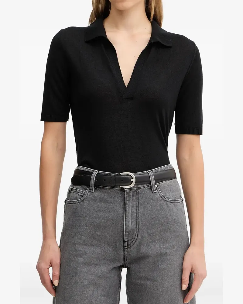 Simona Corsellini Kurzärmeliges Oberteil - Schwarz Schwarz