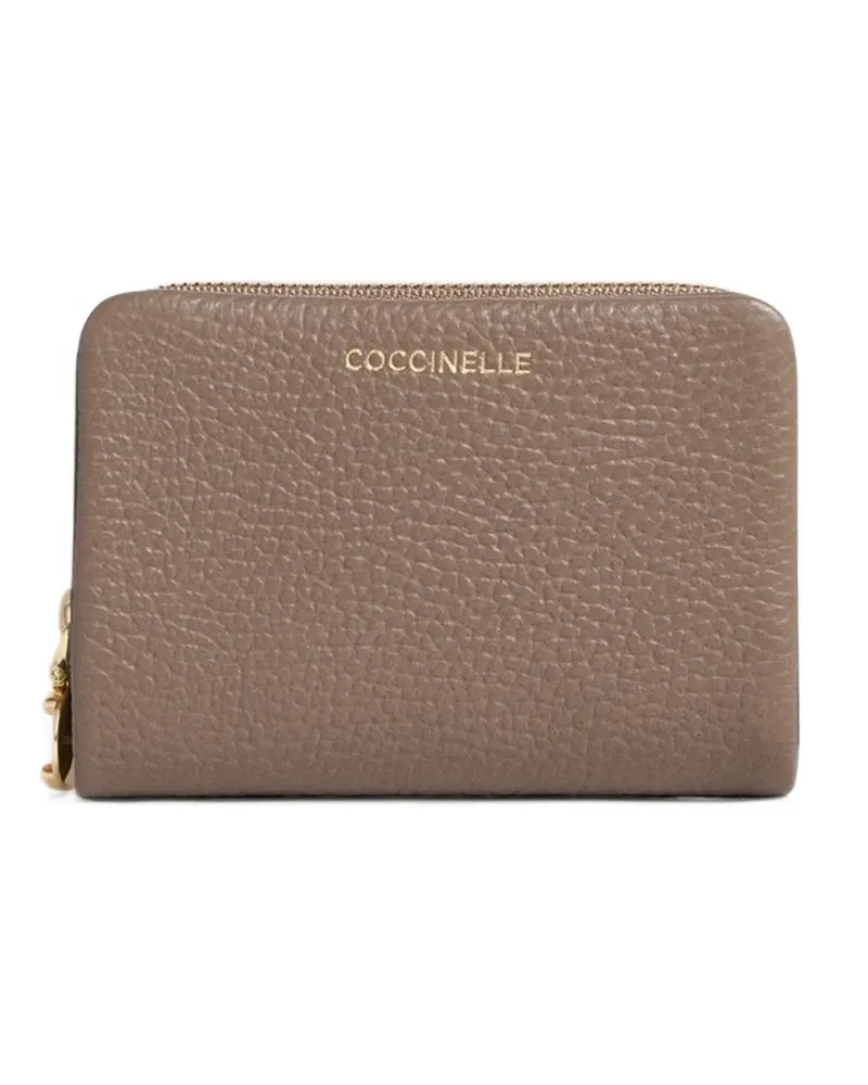 Coccinelle C-Me Portemonnaie aus gekörntem Leder - Nude Nude