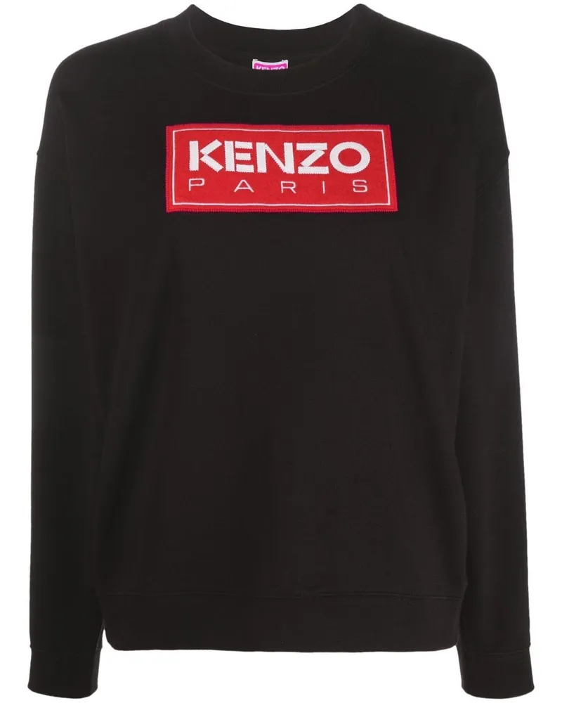 Kenzo Sweatshirt mit rundem Ausschnitt Schwarz