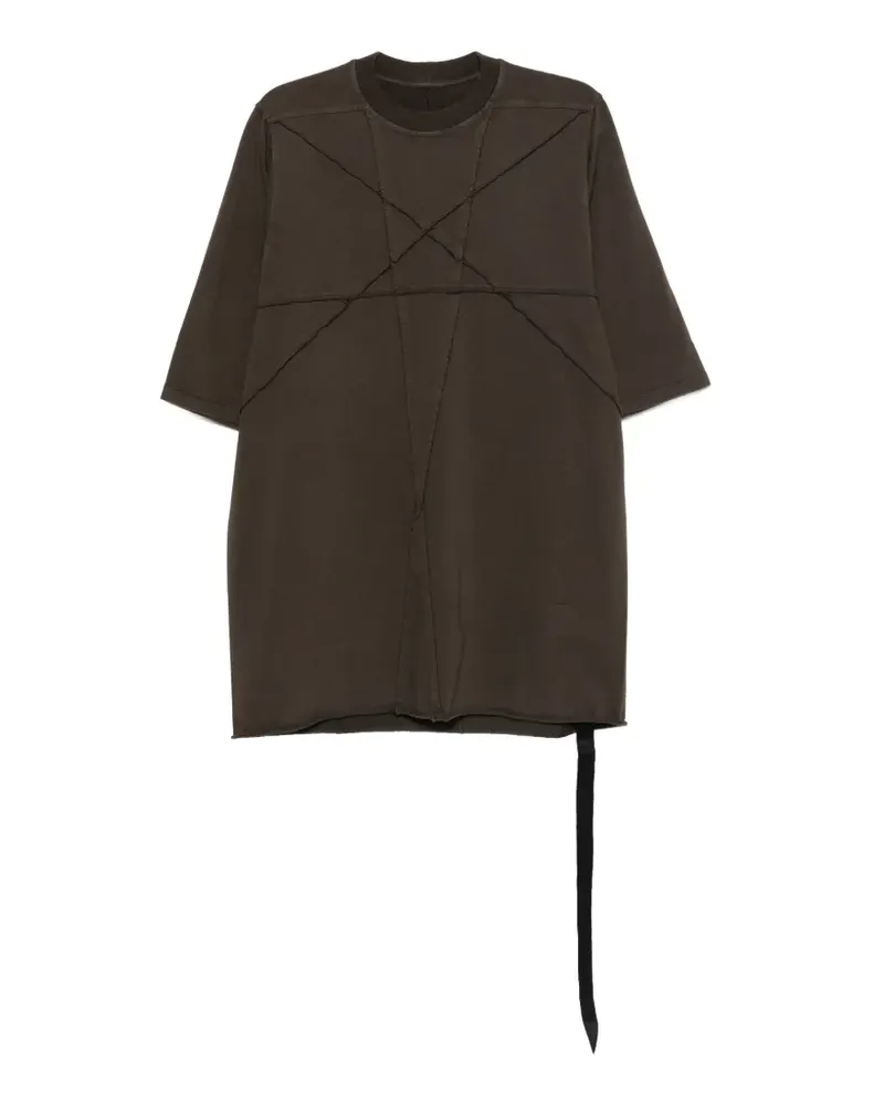 DRKSHDW by Rick Owens T-Shirt mit Pentagramm-Stickerei - Braun Braun