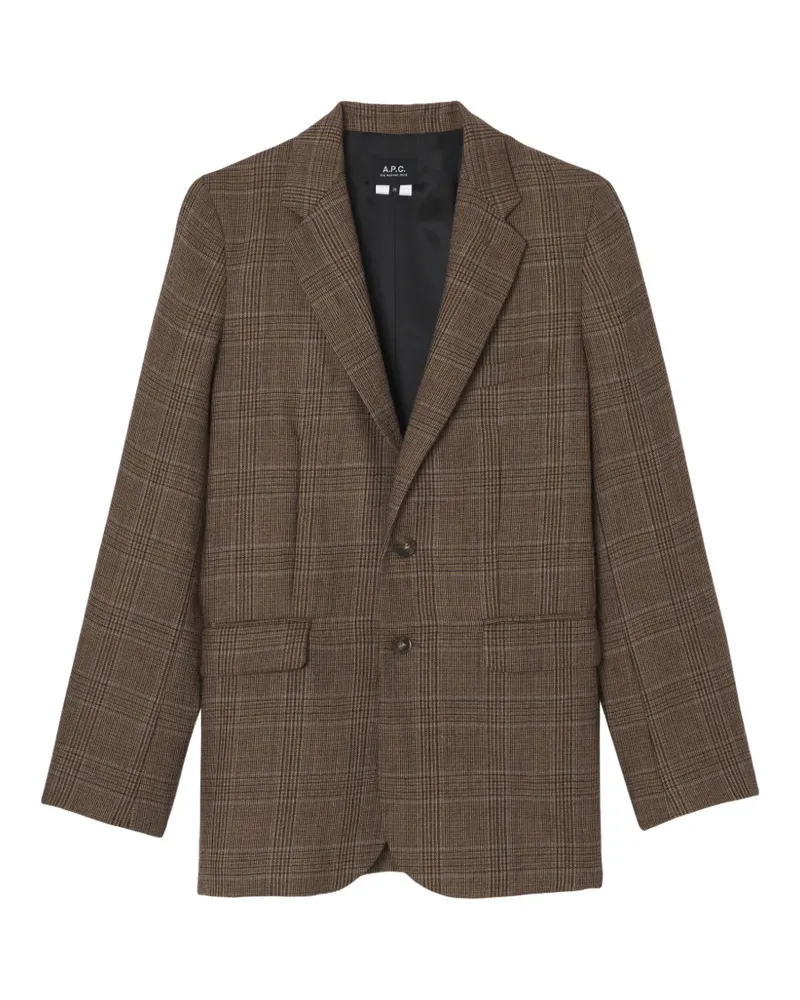 A.P.C. ANNIE BLAZER check-pattern - Braun Braun