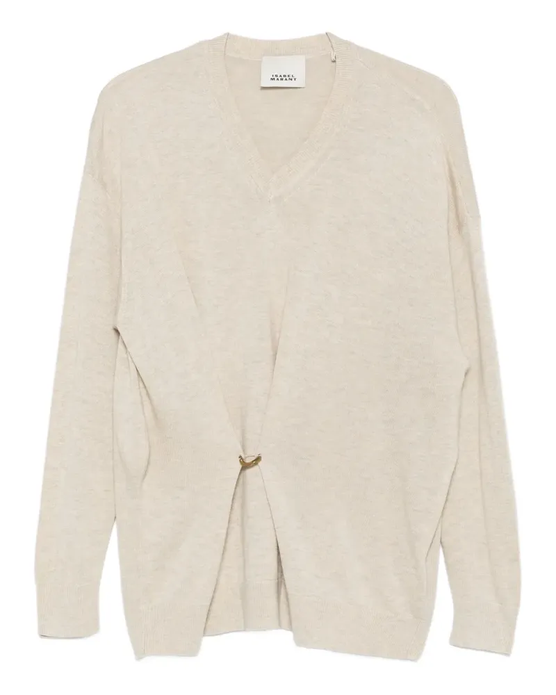 Isabel Marant Chiraz Pullover mit V-Ausschnitt - Nude Nude