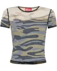 Diesel T-Shirt mit Camouflagemuster Grau