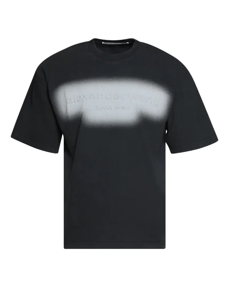 Alexander Wang embossed-logo T-shirt - Schwarz Schwarz