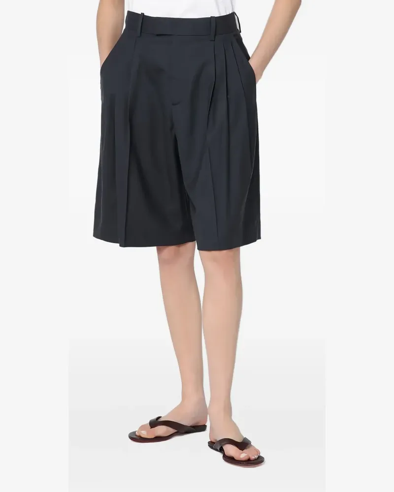 6397 Shorts mit Bundfalten - Schwarz Schwarz