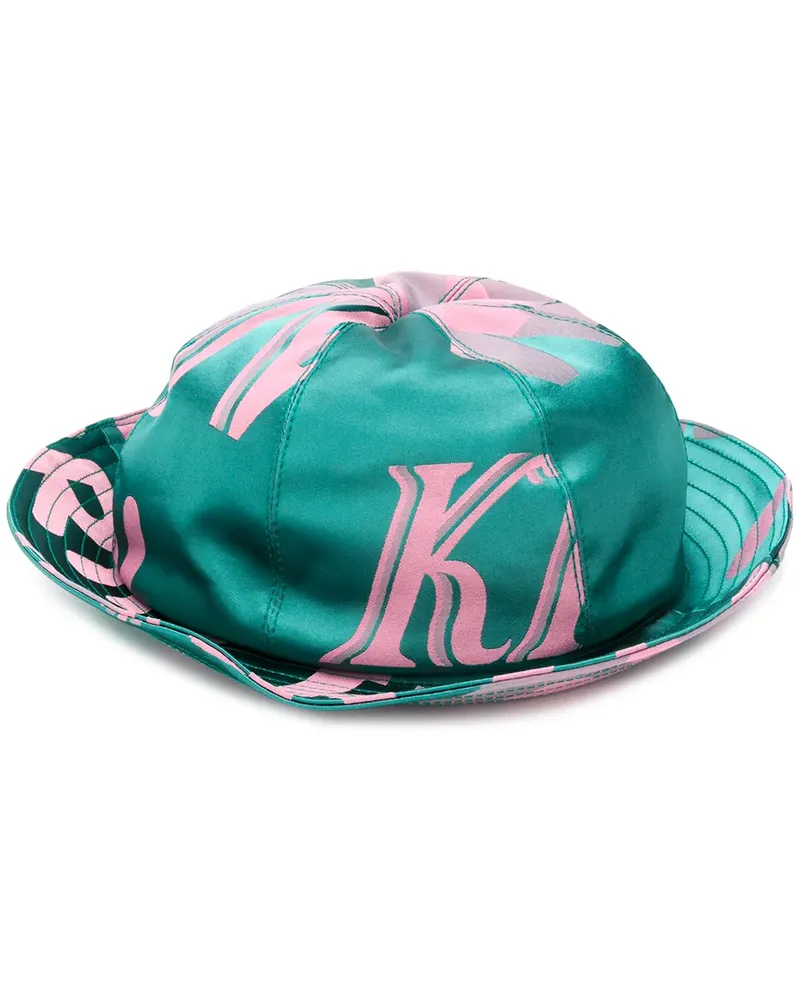 KIRIN Fischerhut mit Logo-Print - Grün Grün