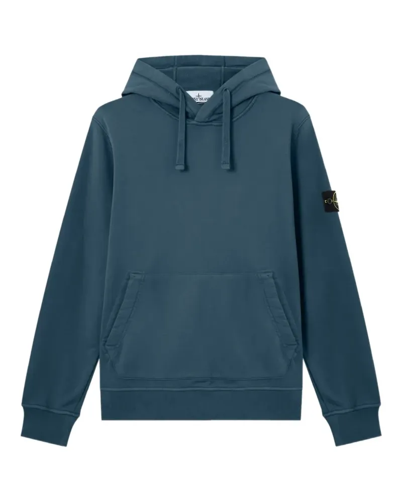 Stone Island Hoodie mit Logo-Patch - Blau Blau