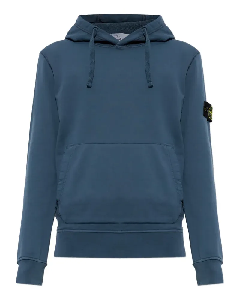 Stone Island logo-patch hoodie - Blau Blau