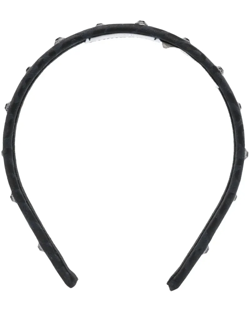 Moschino Haarreif mit Kristallen - Schwarz Schwarz