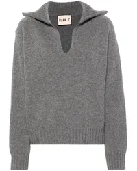 PLAN C Melierter Pullover Grau