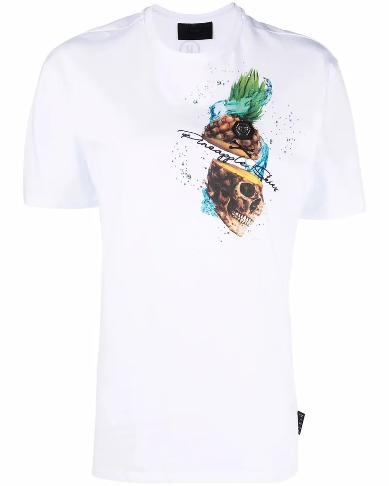 Philipp Plein Pineapple Skies T-Shirt - Weiß Weiß