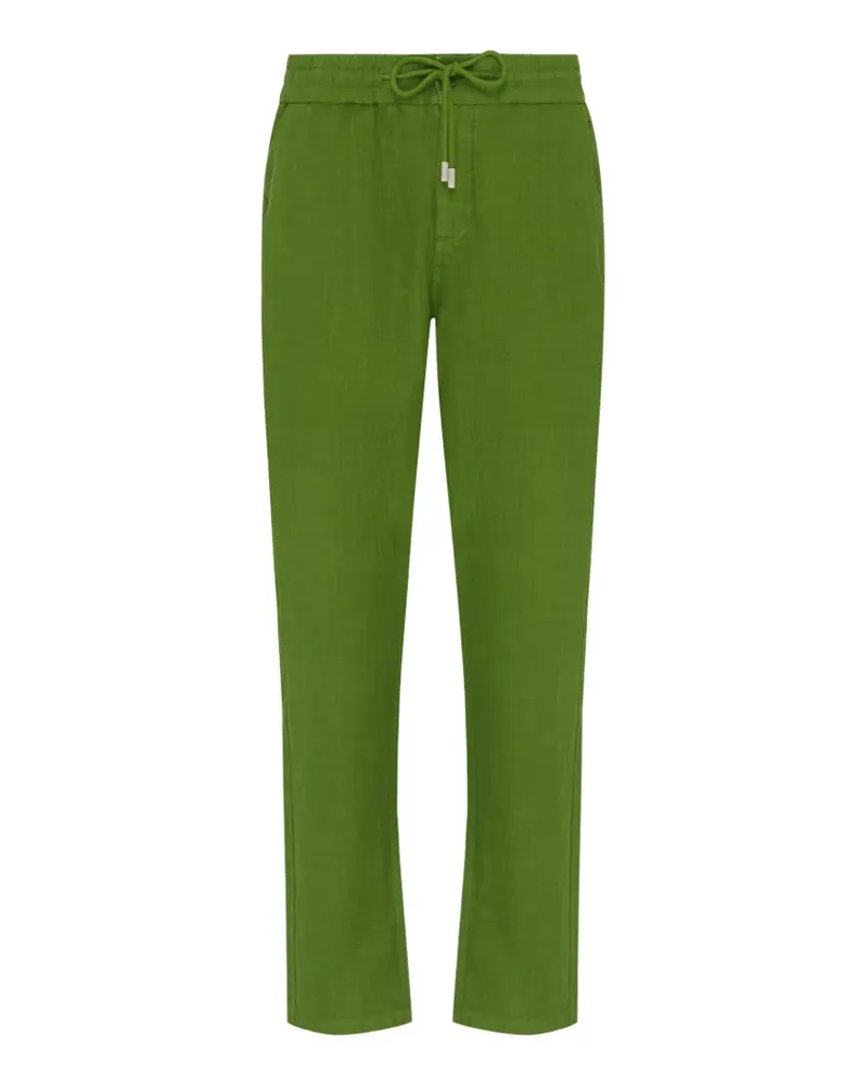 Vilebrequin Hose aus Leinen mit Kordelzug - Grün Grün