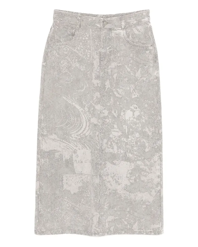 JNBY Midirock mit Print - Grau Grau