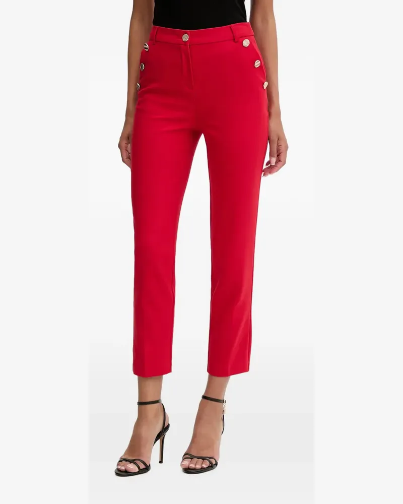 Morgan button-detail cropped trousers - Rot Rot