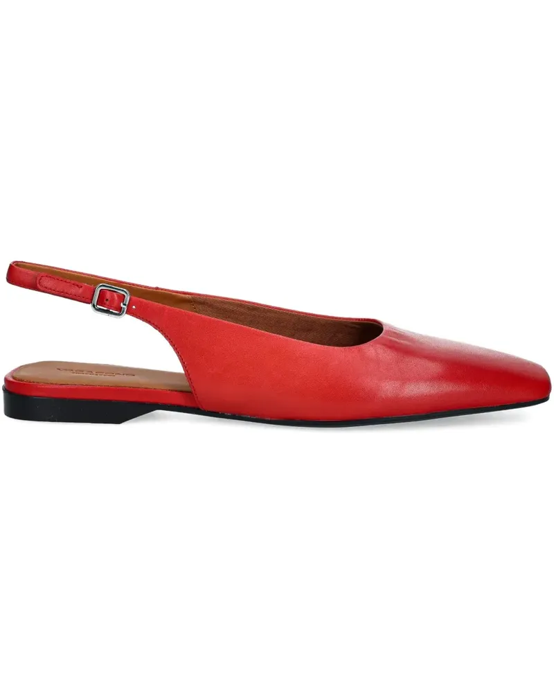 Vagabond Delia Slingback-Ballerinas mit eckiger Kappe - RED Red