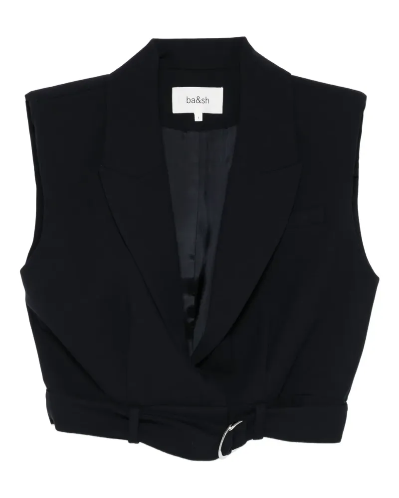 ba&sh Cropped-Top mit Gürtel - Schwarz Schwarz