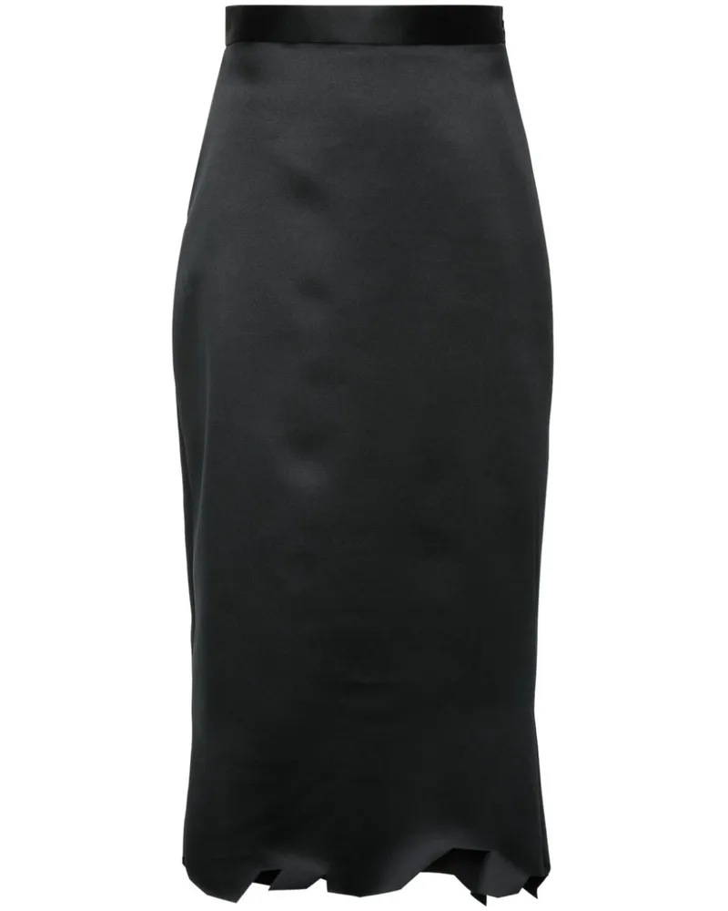 Viktor & Rolf Asymmetrischer Midirock - Schwarz Schwarz