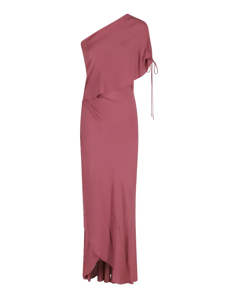 Semicouture Clara one-shoulder draped maxi dress - Rosa Rosa