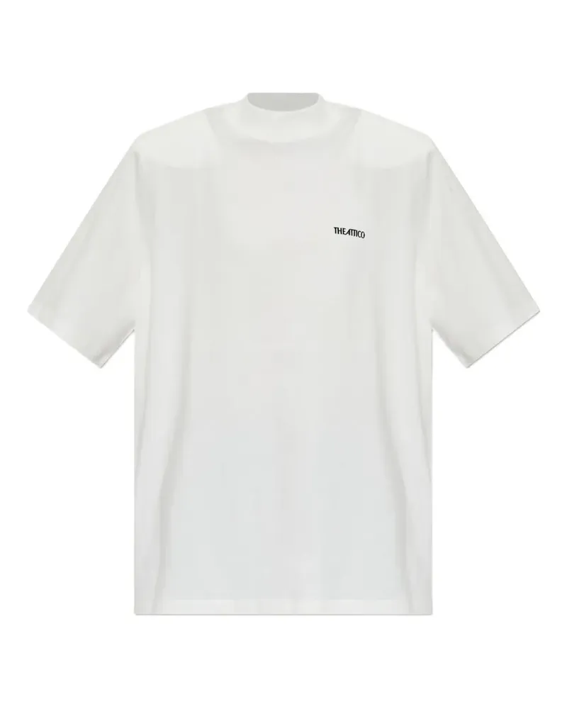 ATTICO T-Shirt mit Logo-Stickerei - Weiß Weiß