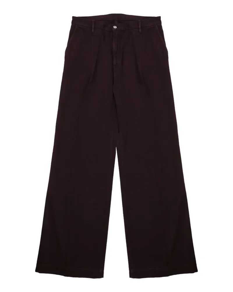 nine:inthe:morning pleated wide-leg trousers - Braun Braun