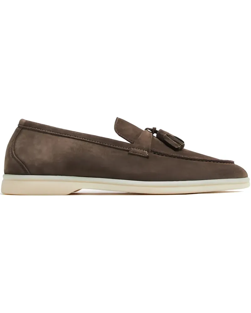 Scarosso Leandra Loafer mit Wildlederquaste - Braun Braun