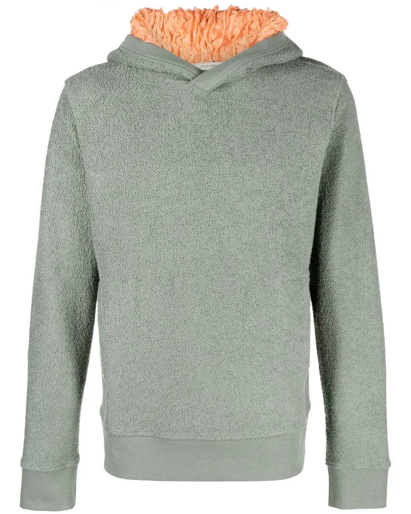Craig Green Hoodie mit gerafftem Seidenfutter - Grün Grün