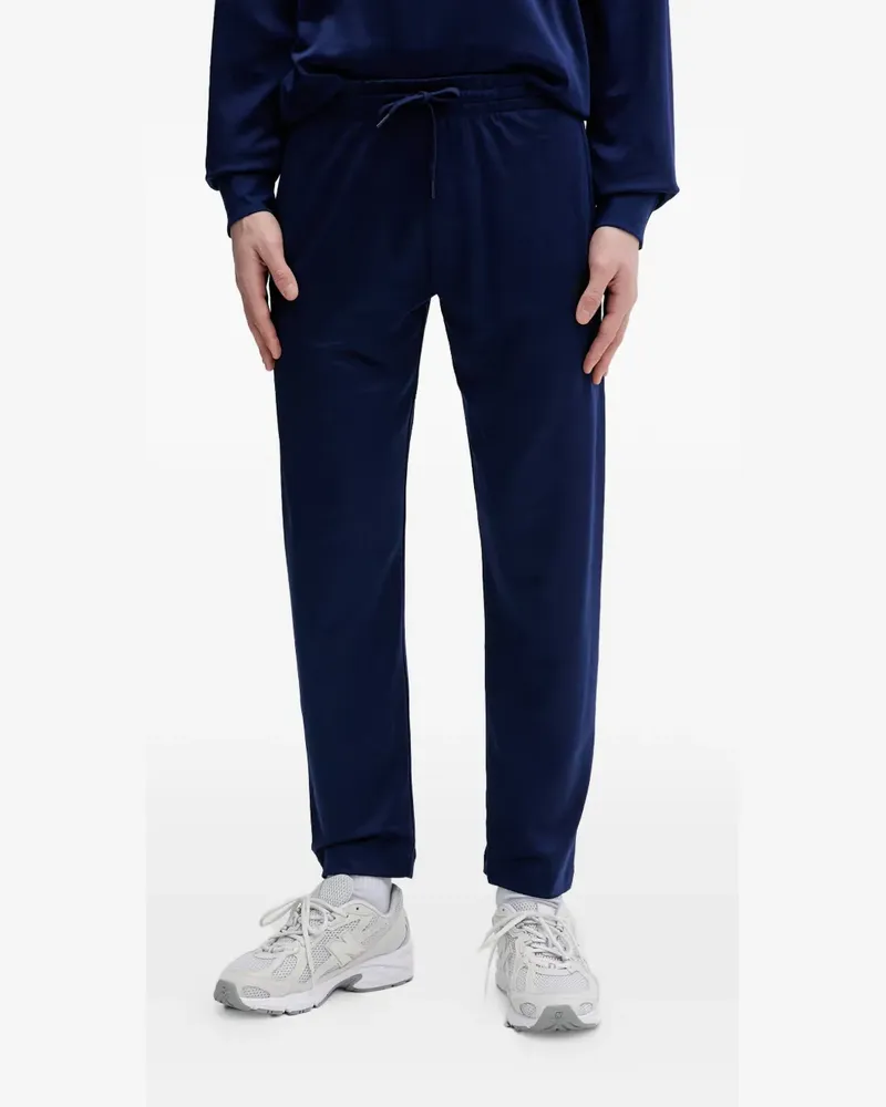 adidas logo-print crew-neck tracksuit - Blau Blau