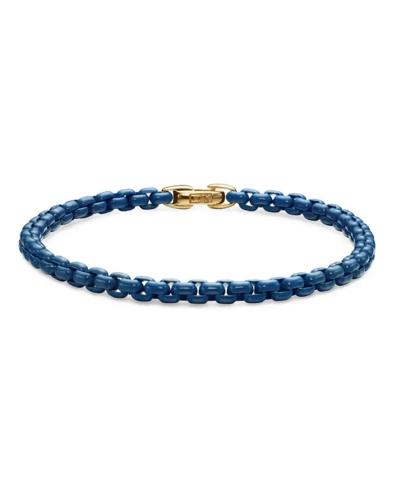 David Yurman 14kt DY Bel Aire Color Gelbgoldvenezianerarmband 4mm - Blau Blau