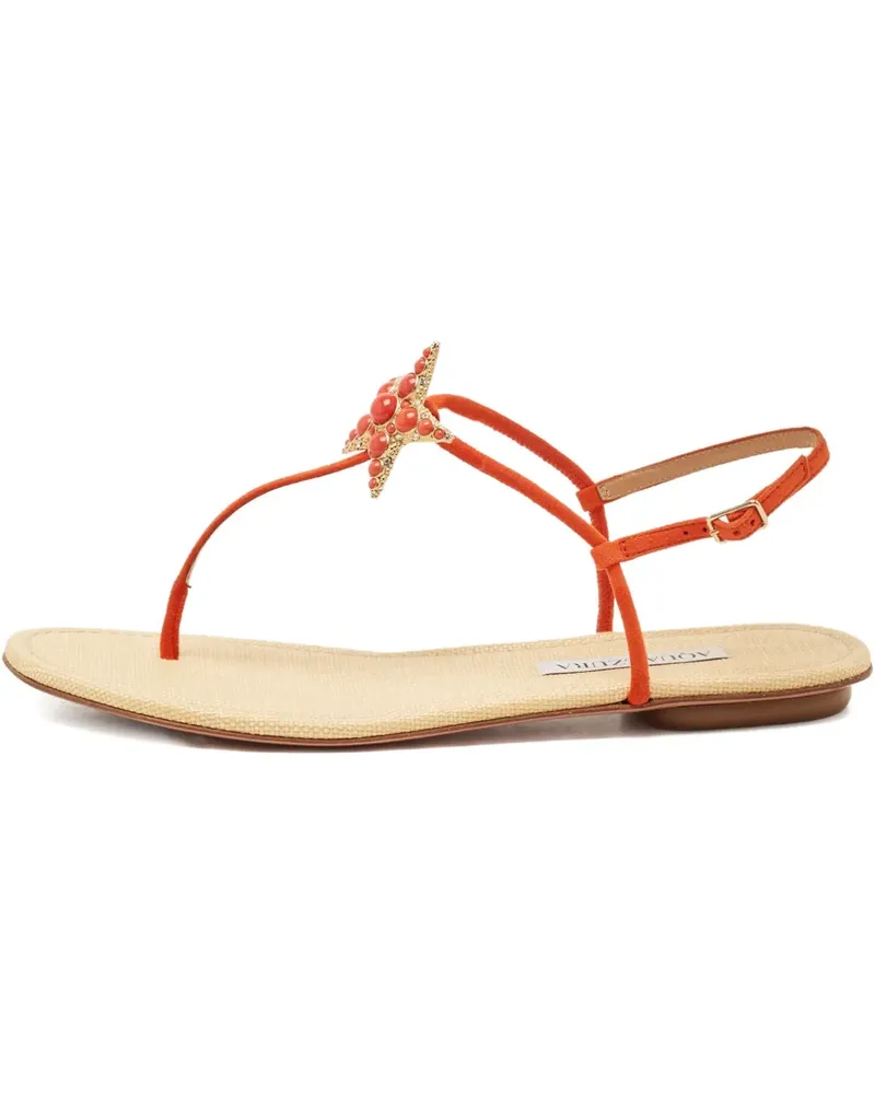 Aquazzura Pre-owned Starfish Sandalen aus Wildleder - Orange Orange