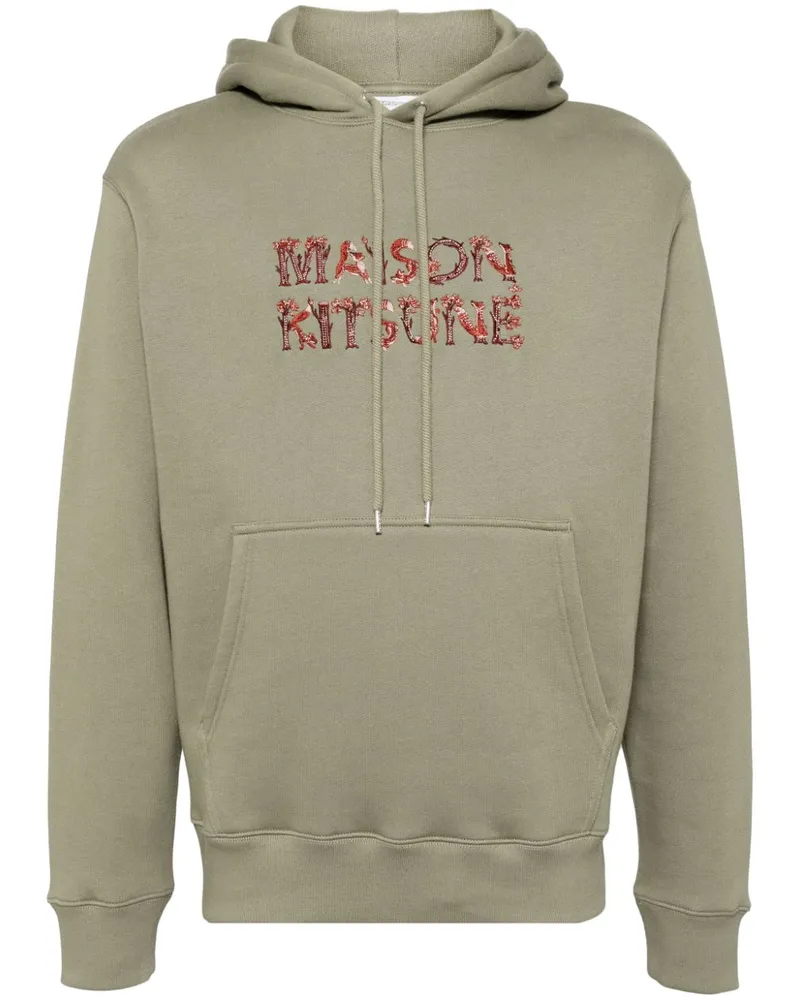 Kitsuné Woodland Alphabet Hoodie - Grün Grün